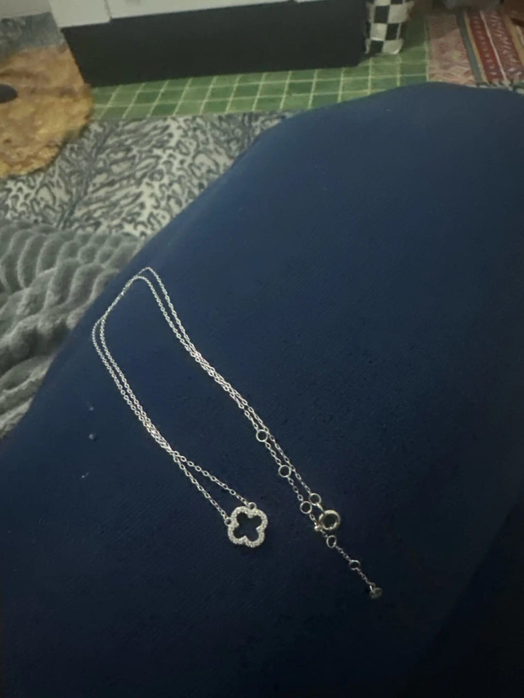 Customer photo review of Aurora Clover Zirconia Necklace