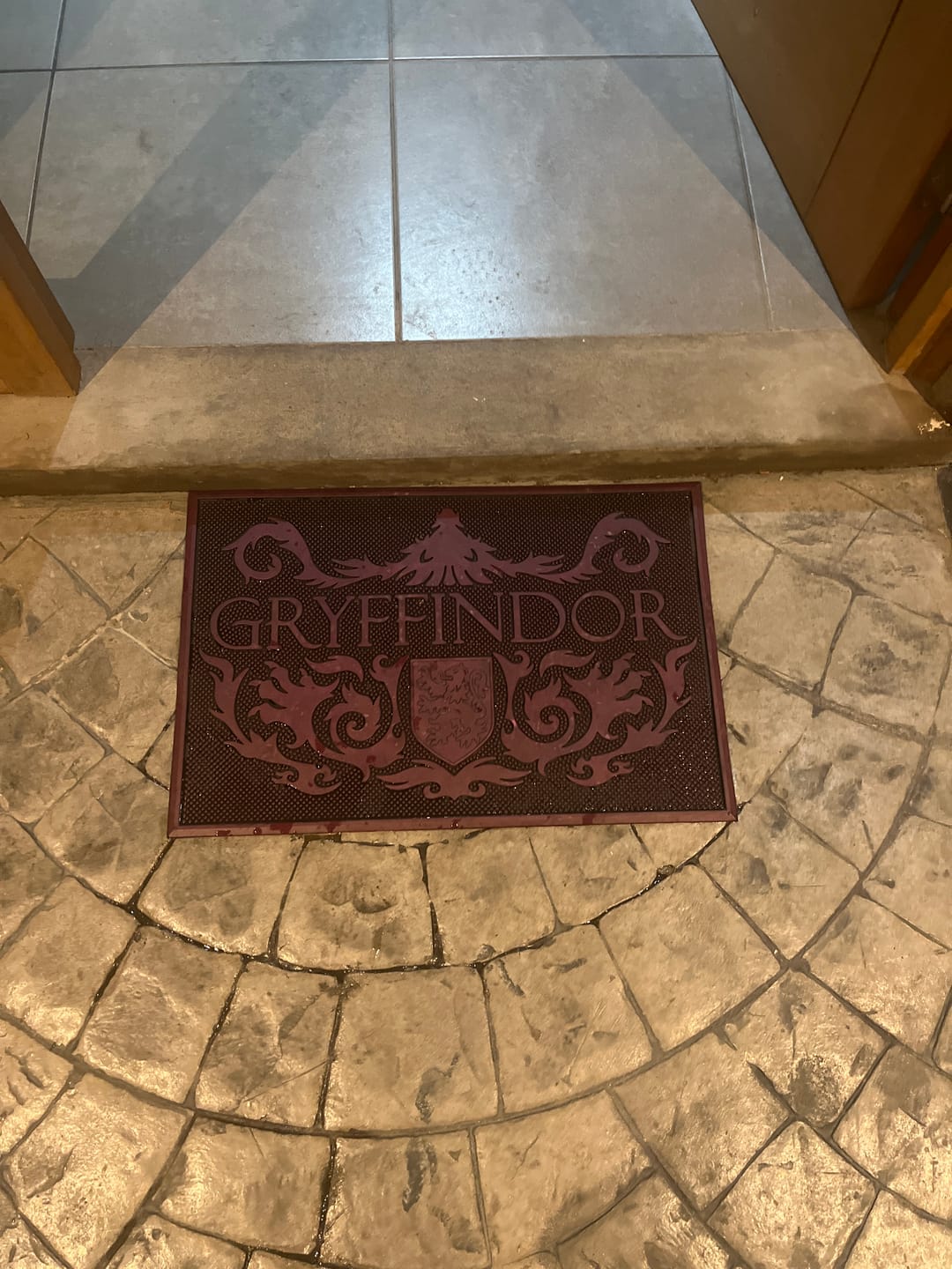 Customer photo review of Limpiapies Goma Harry Potter Gryffindor Original Licenciado