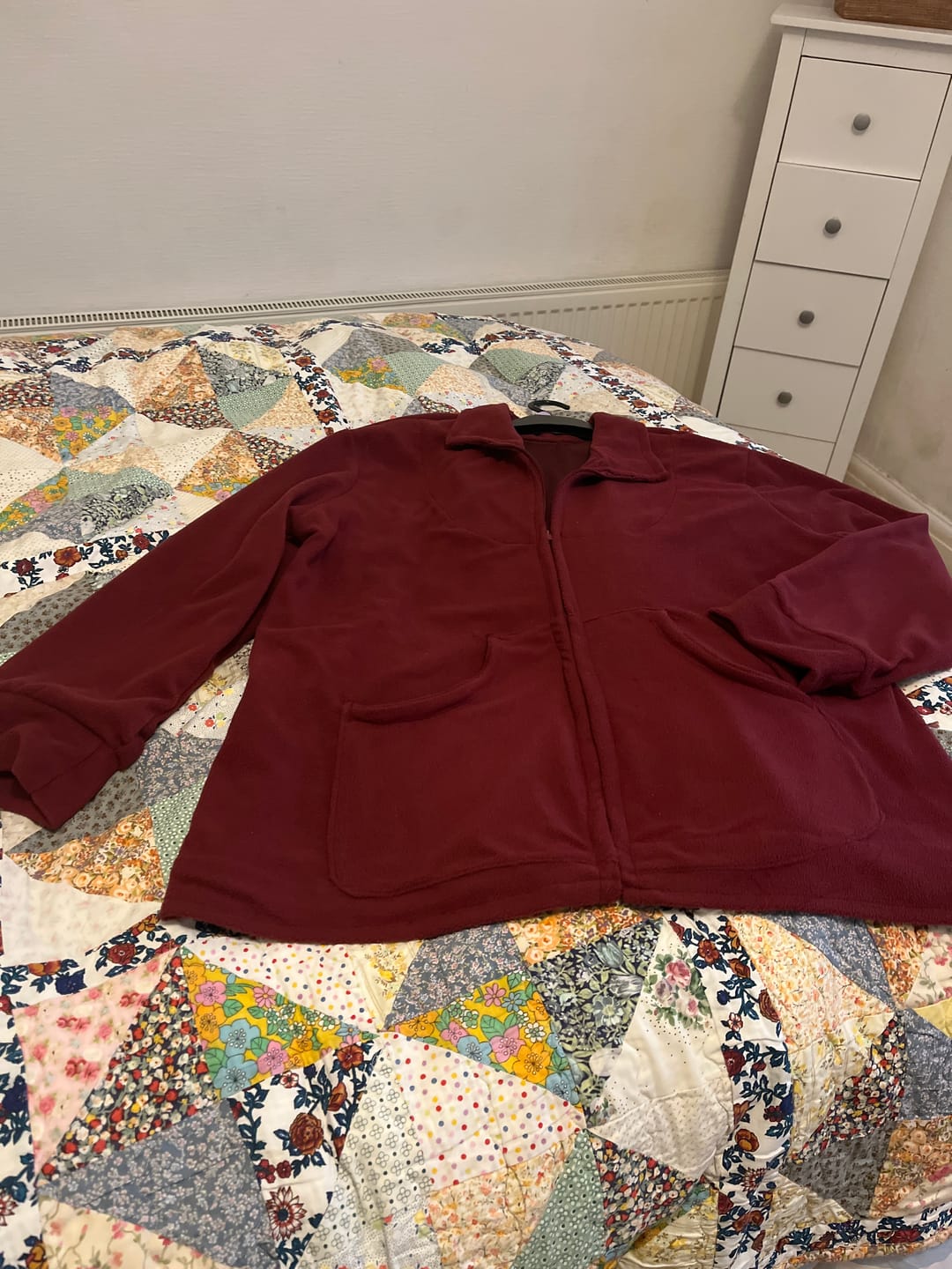 Customer photo review of Wine Melange Sweatshirt Fabric