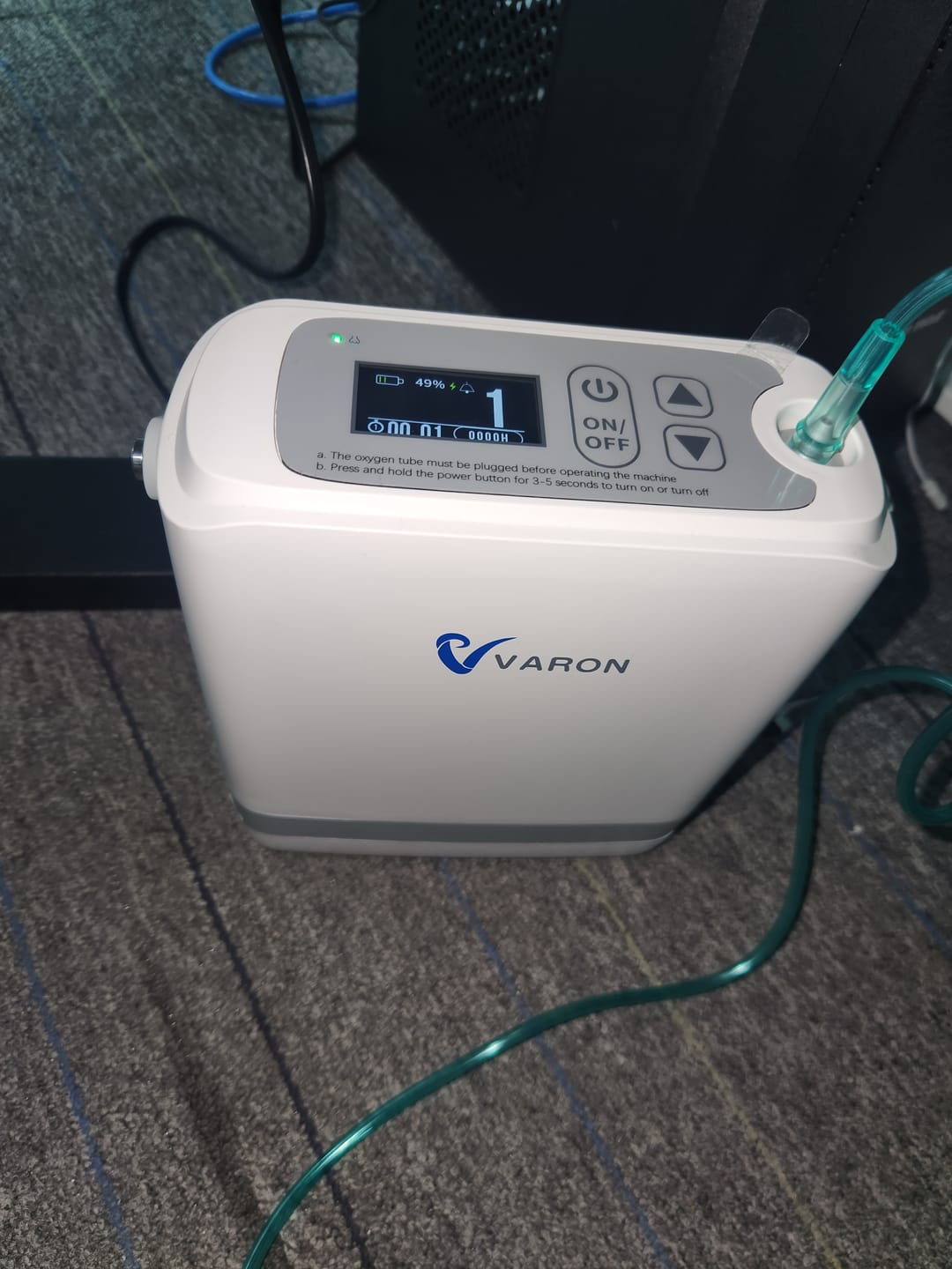 Customer photo review of New VARON VP-8G | Pulse Flow Portable Oxygen Support (1-8 settings)