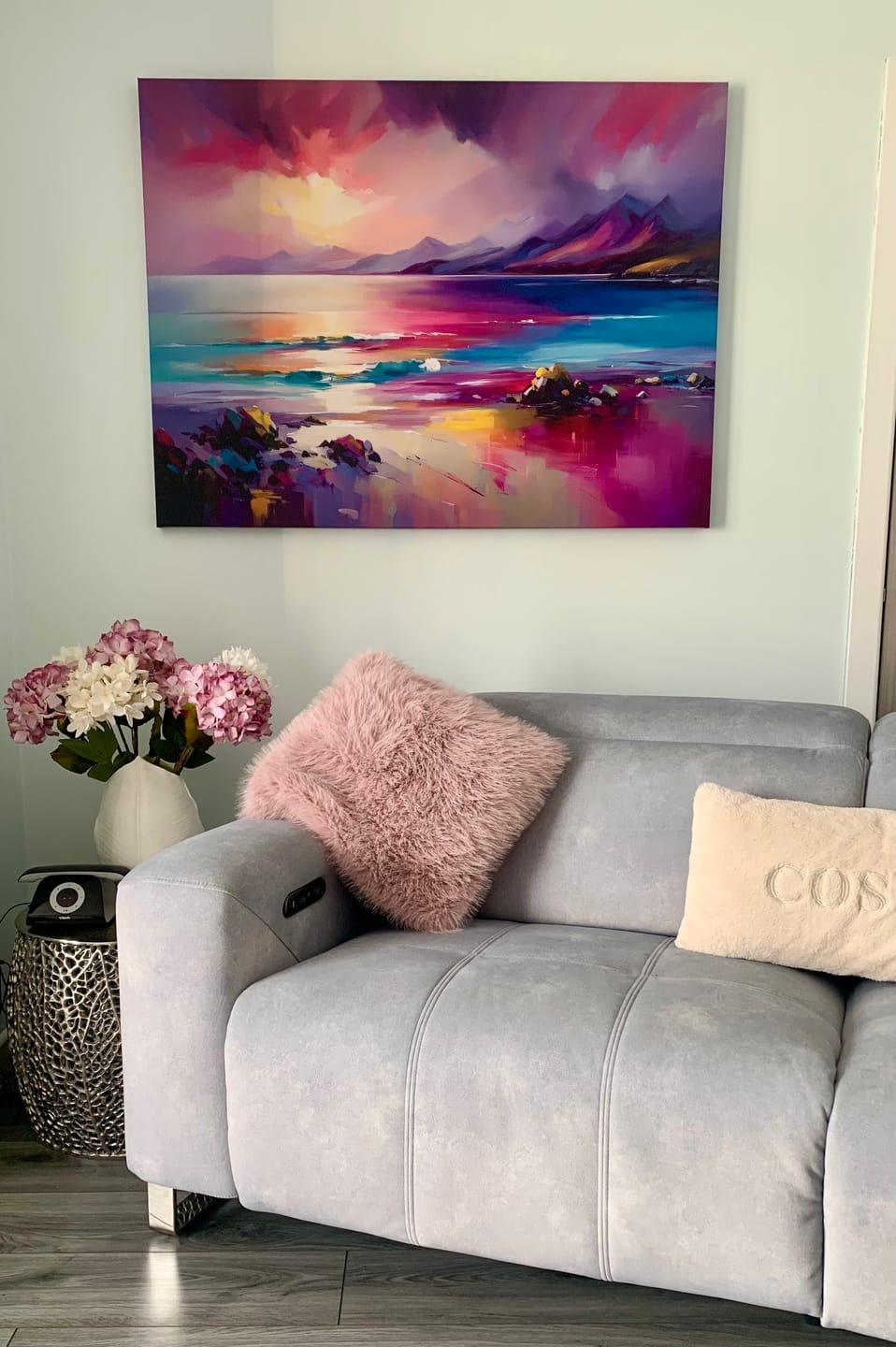 Customer photo review of Magenta Skye Canvas Print