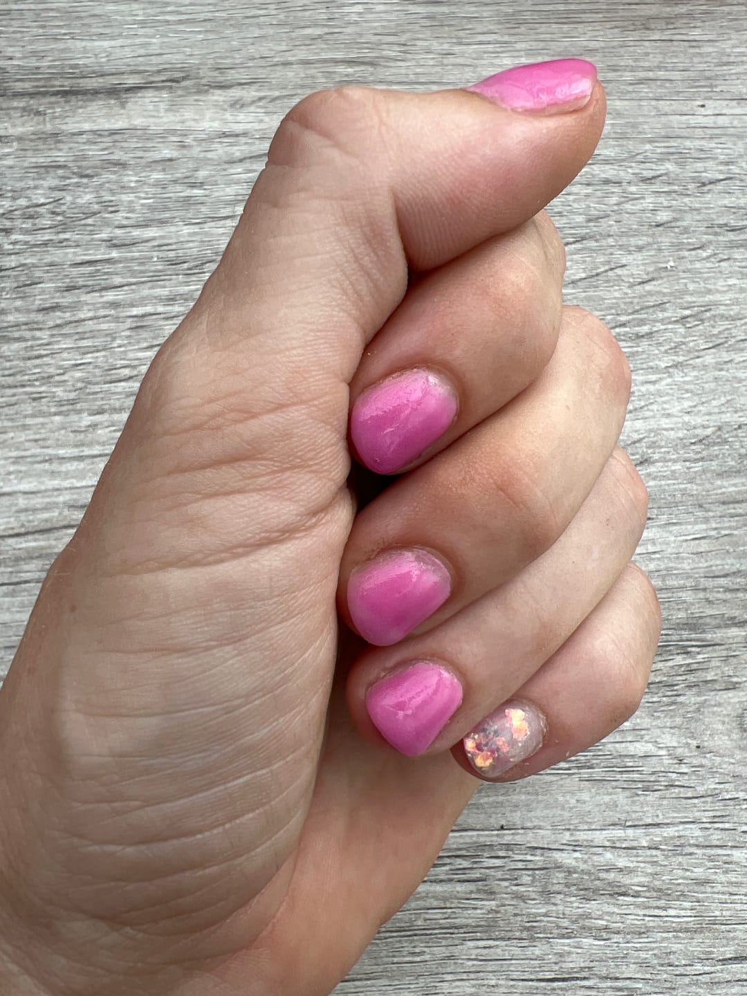 Customer photo review of Persian Pink Dipping Powder