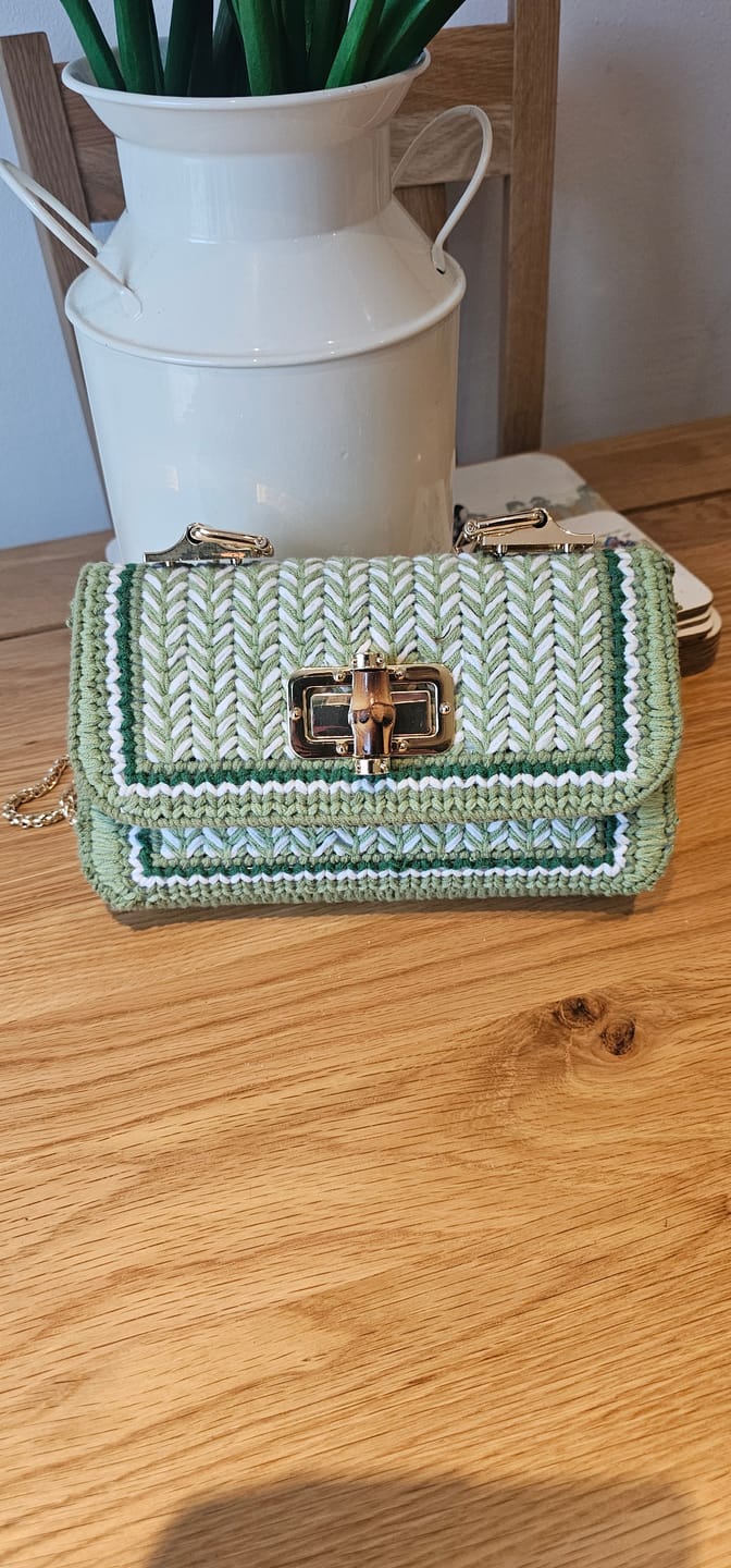 Customer photo review of CrochetPark™ Linden Whisper Clutch Cross Stitch DIY kit