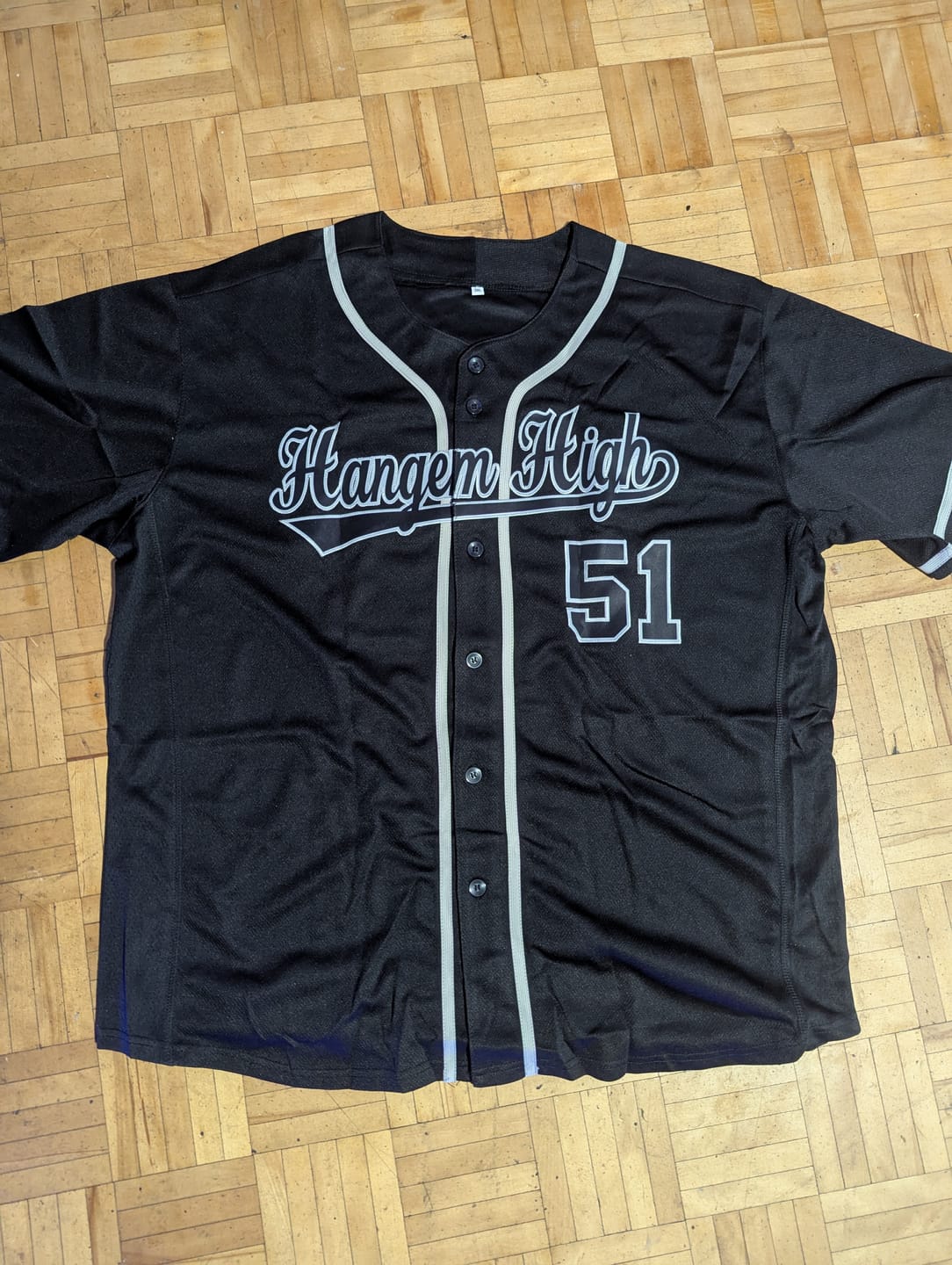 Customer photo review of Custom Black Black-Grey Classic Style Authentic Baseball Jersey