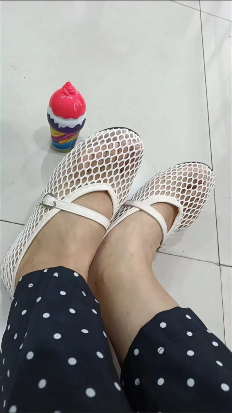 Customer photo review of Rebecca Mesh Ballet Flats