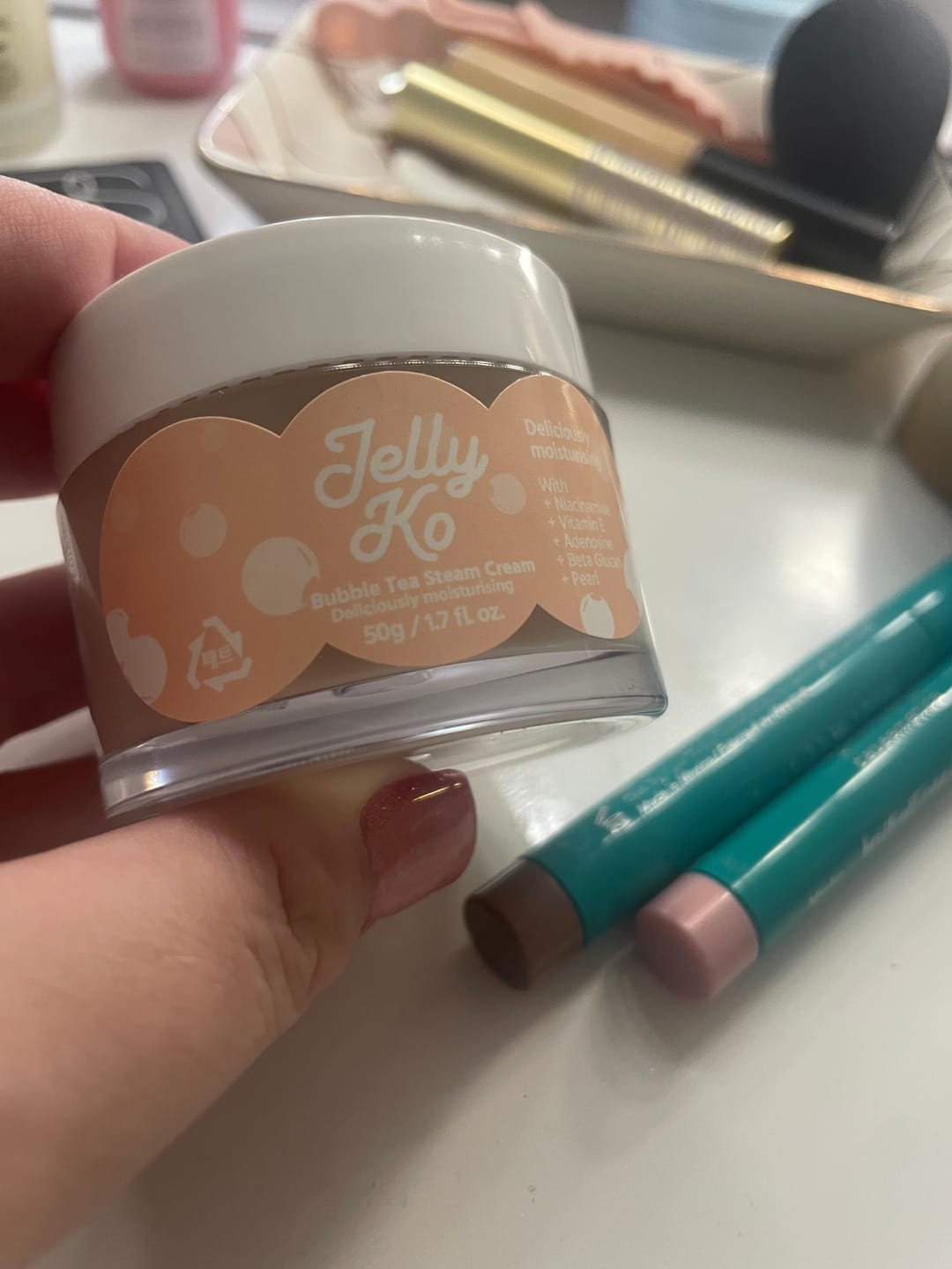 Customer photo review of Jelly Ko Bubble Tea Steam Cream