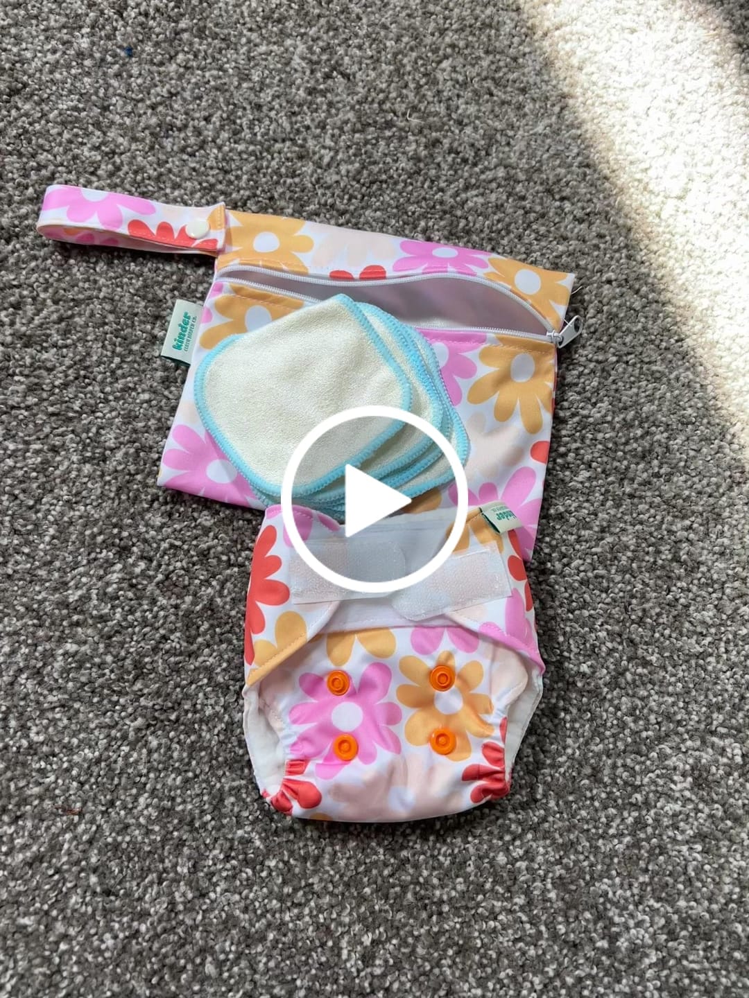Customer video review of Reusable Doll Toy Diaper Set with 5 Mini Reusable Baby Wipes