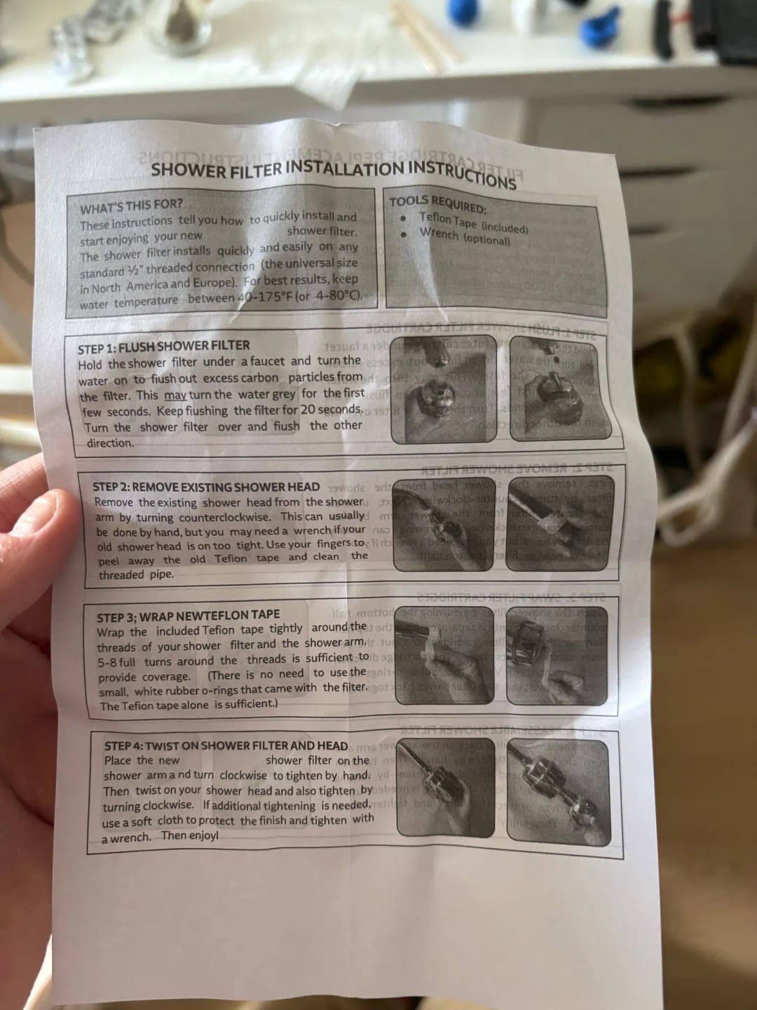 Customer photo review of XENIA FLO Shower Set