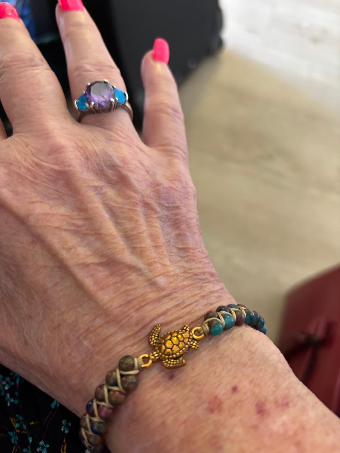 Customer photo review of Legendary Sea Turtle Bracelet