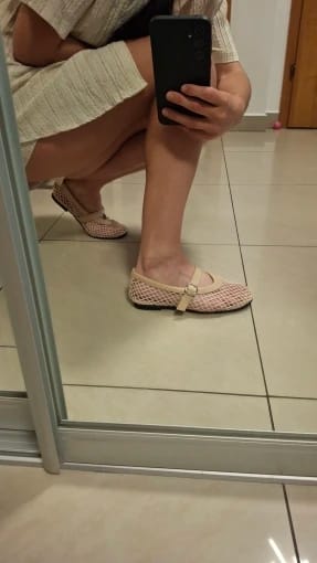 Customer photo review of Rebecca Mesh Ballet Flats