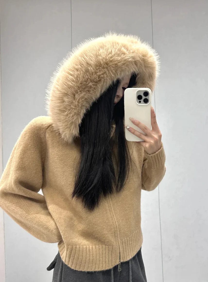 Customer photo review of Alison faux fur Jacket