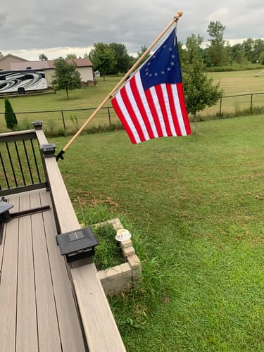 Customer photo review of 3' x 5' Betsy Ross Flag Set