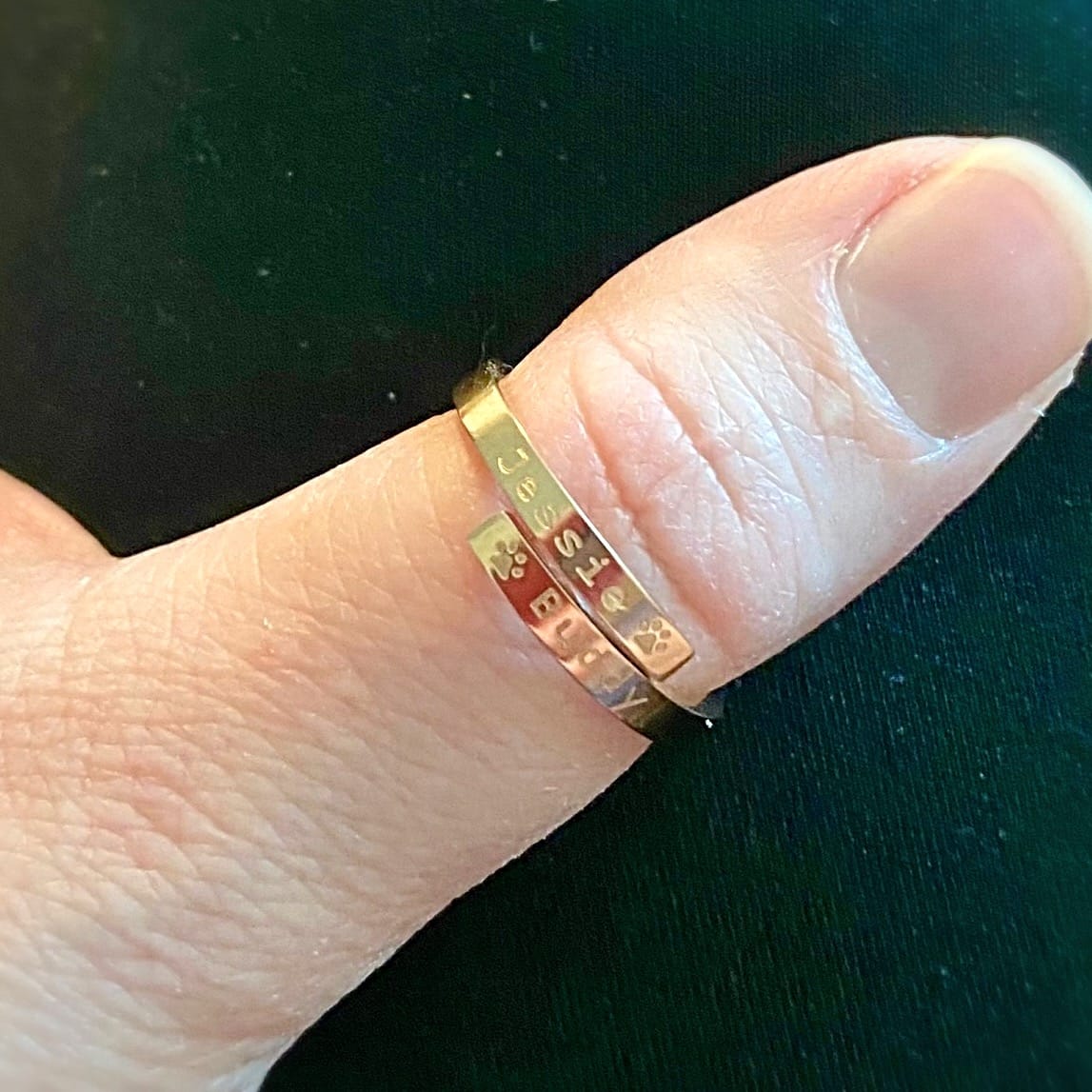Customer photo review of Custom Pet Name Ring