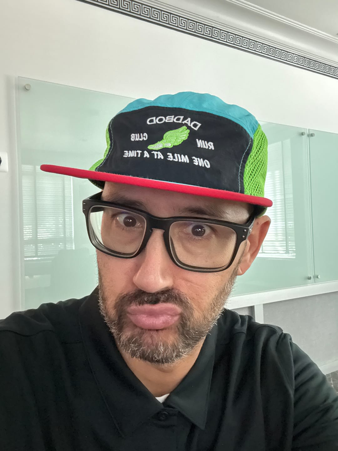 Customer photo review of Dadbod Running Athletic Hat V.2 (Electric)