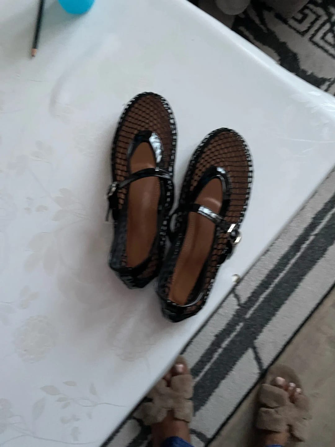 Customer photo review of Rebecca Mesh Ballet Flats
