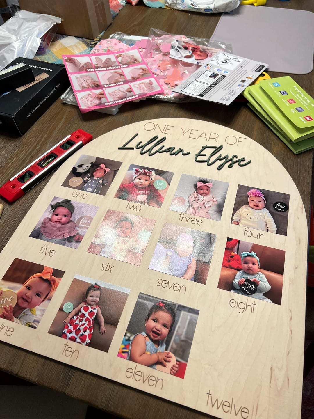 Customer photo review of One Year Of Photo Board