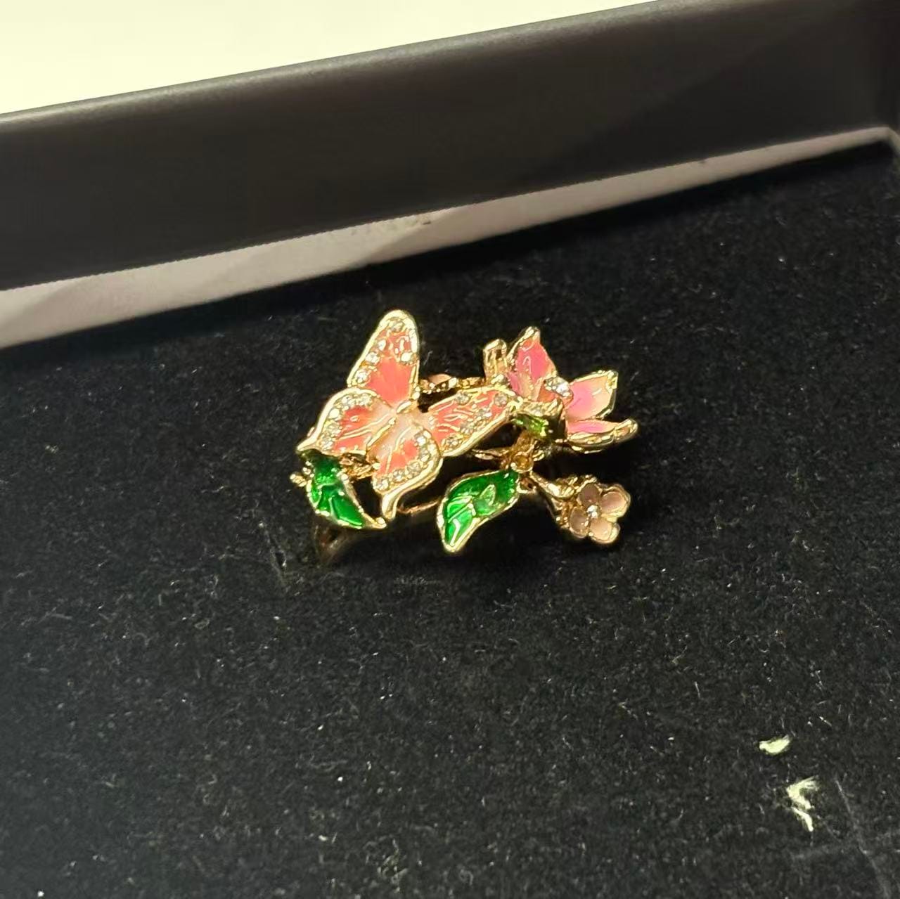 Customer photo review of FREE Today: Whispering Blossoms Butterfly Ring