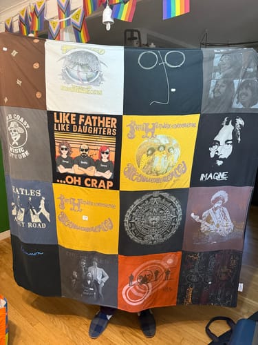 Customer photo review of Classic T-Shirt Blanket