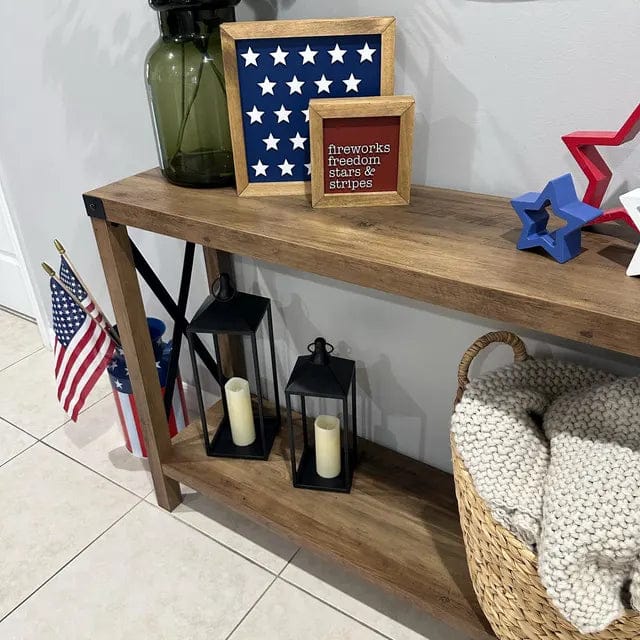 Customer photo review of Large Wooden Framed Fourth of July Sign