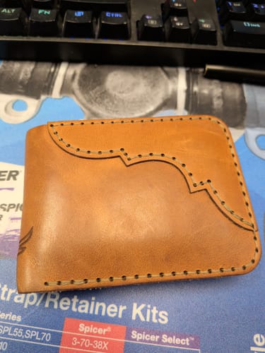 Customer photo review of Western Bifold Wallet - Saddle Tan