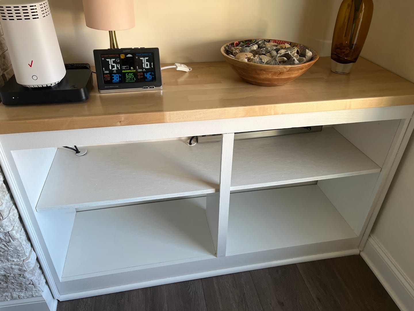 Customer photo review of 56-inch Hardwood Garage Workbench Top
