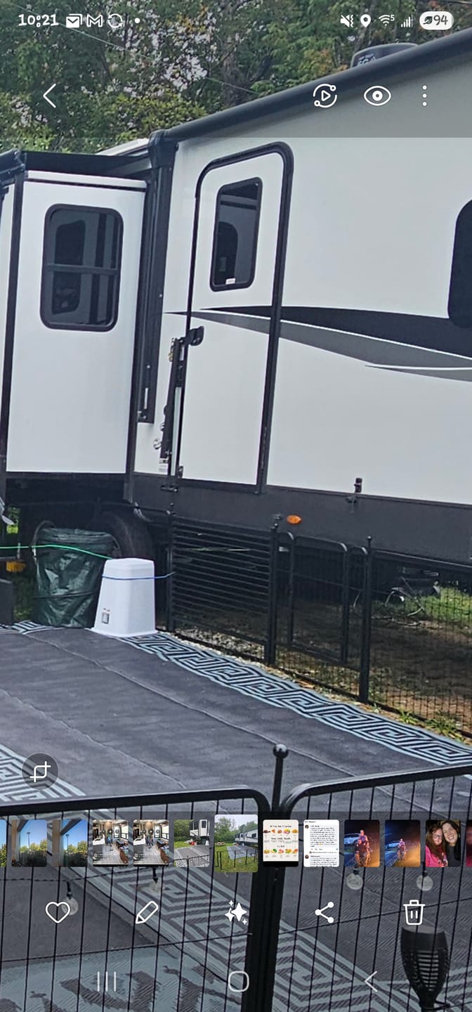 Customer photo review of RV Step Grid - Dog Barrier for RV Stairs