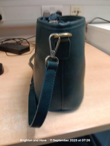 Sara F. review of Bella Mini Bucket Bag - Teal image 1 out of 3
