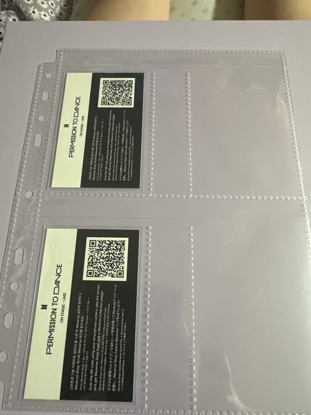 Customer photo review of Custom A5 4-Pocket Pages - Double Sleeve - Clear