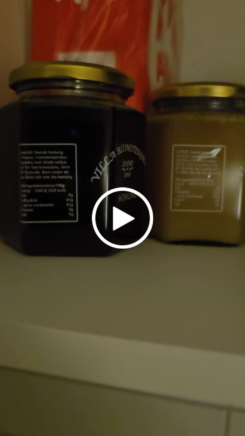 Customer video review of 500g Raw Honung 20;e Juli 2025 Av Sommarblommor