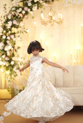 Customer photo review of Cute  Baby Girl Sequins Pageant Dress Toddler Birthday Party Ball Gown