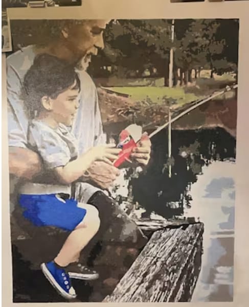 Customer photo review of Custom People & Family Portrait – Paint by Numbers