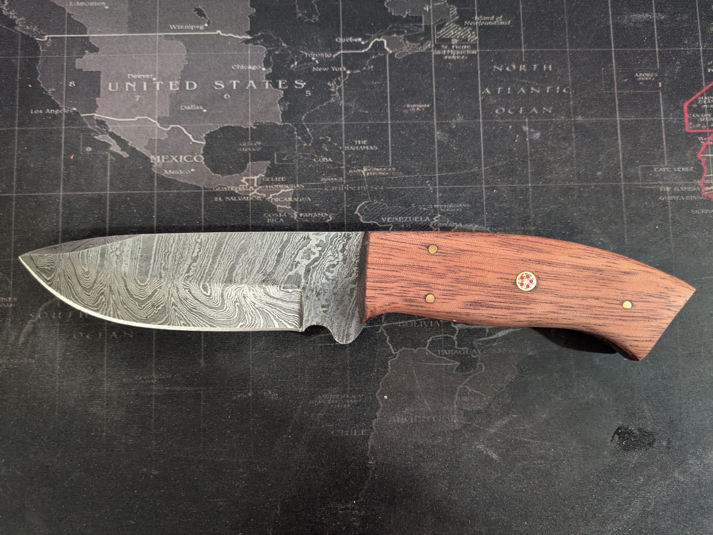 Customer photo review of Mystery Damascus Knife