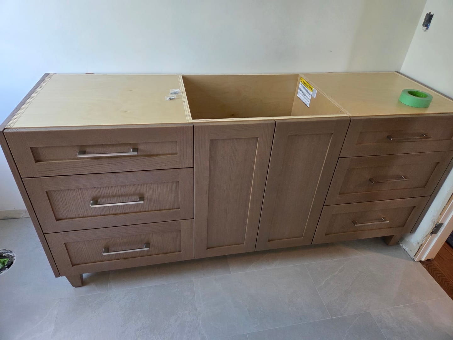 Customer photo review of Bridgeport 72" Almond Coast Bathroom Vanity