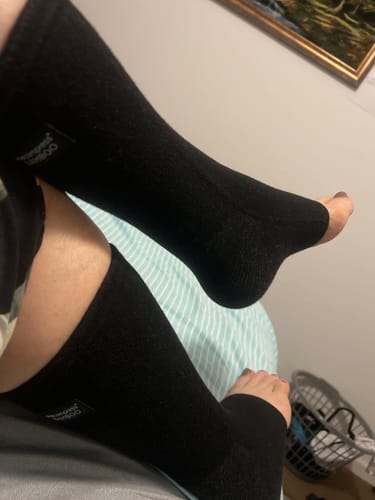 Customer photo review of Premium Anti-Fatigue Bamboo Footsleeves