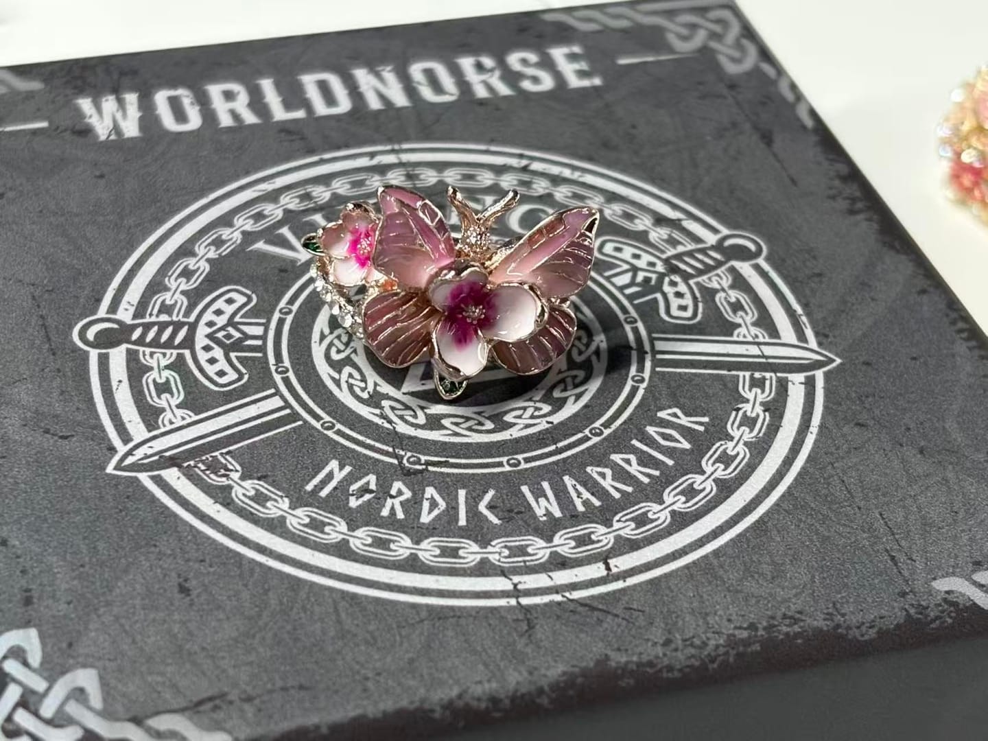 Customer photo review of FREE Today: Whispering Blossoms Butterfly Ring