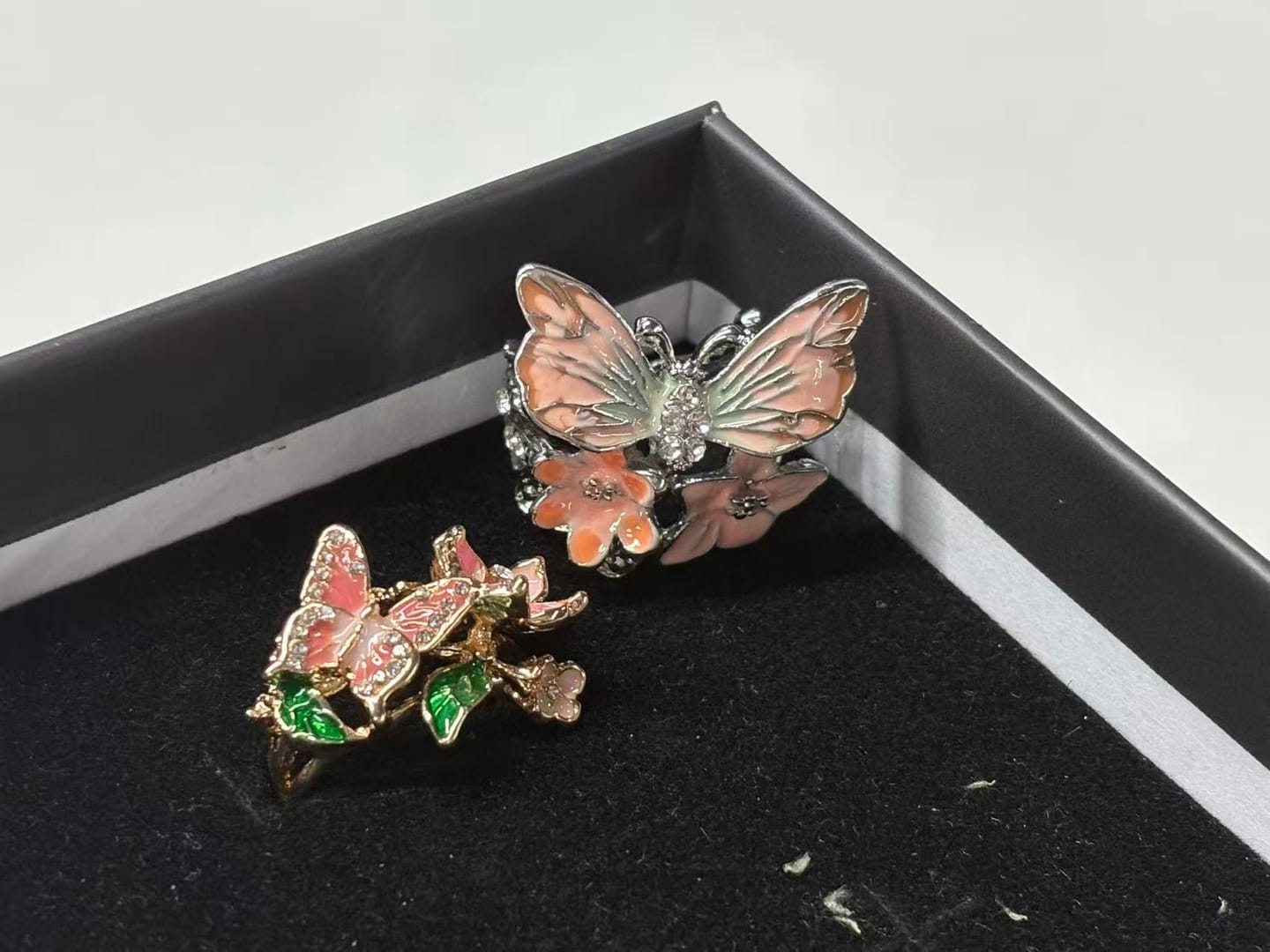 Customer photo review of FREE Today: Whispering Blossoms Butterfly Ring
