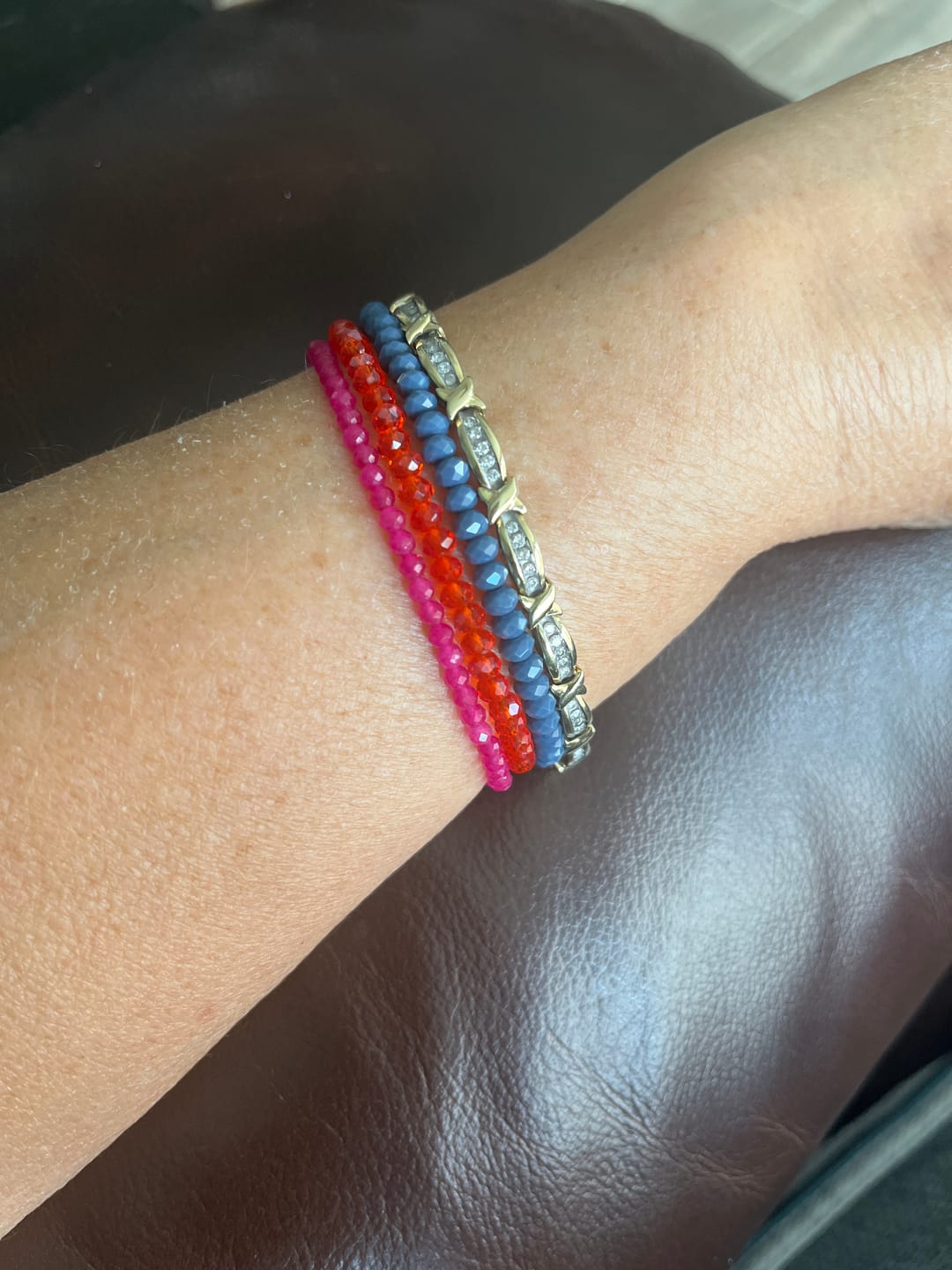 Customer photo review of Raspberry Bracelet (3MM Beads)