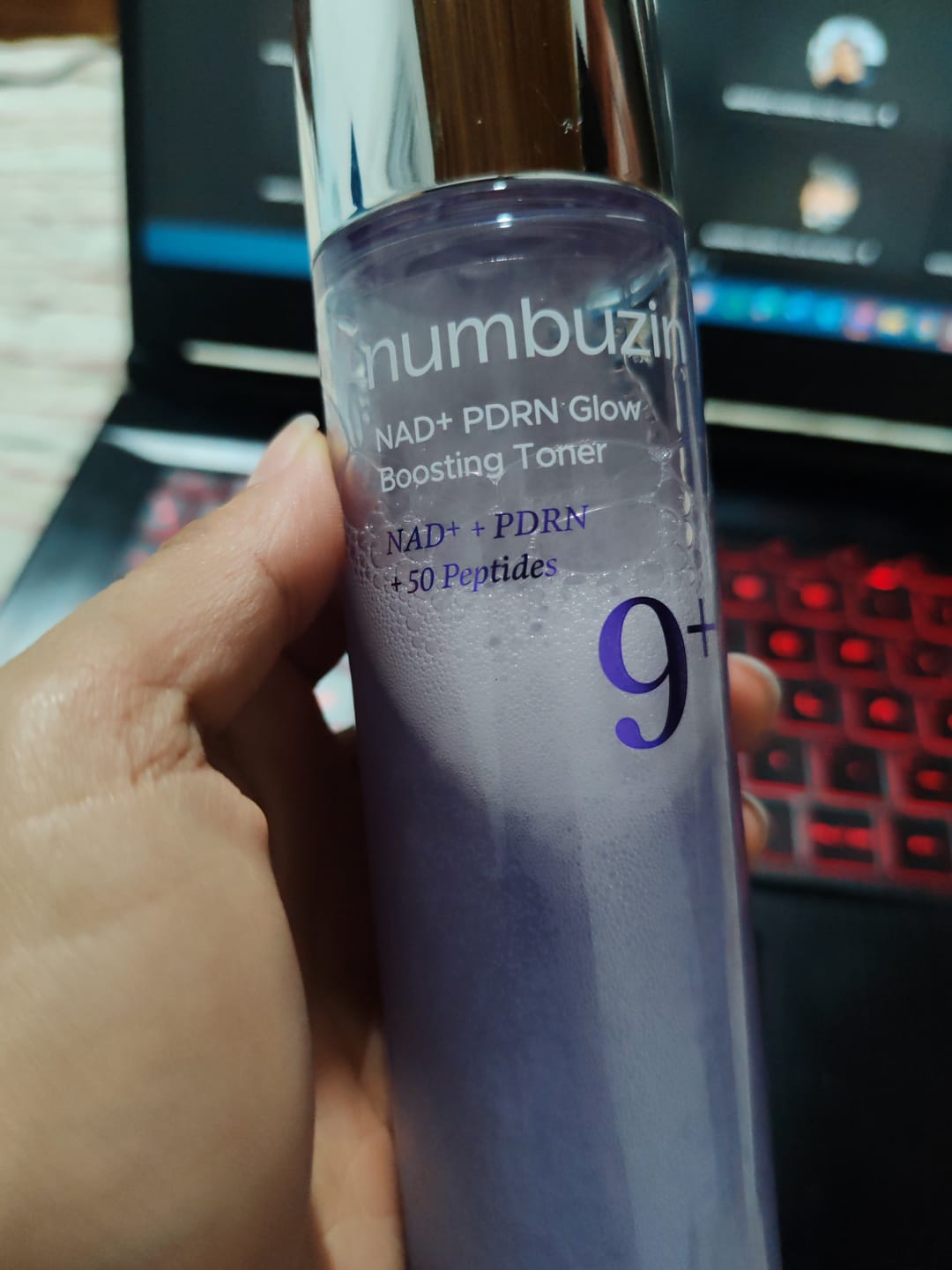 Customer photo review of No.9 NAD+ PDRN Glow Boosting Toner