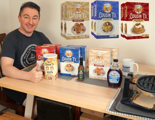 Customer photo review of Cousin T's Gourmet Blueberry Pancake Mix