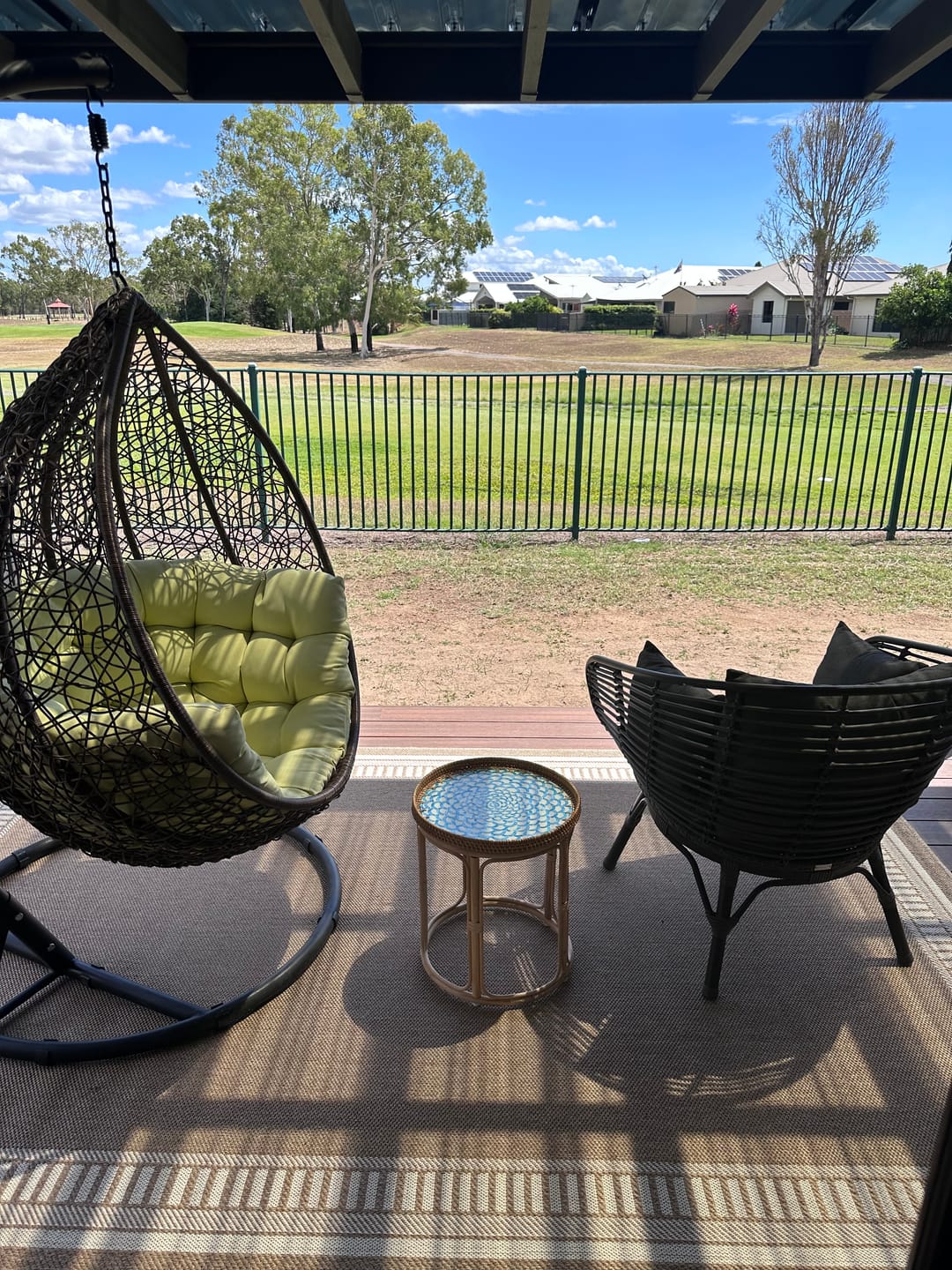 Customer photo review of Bloom Rattan Table