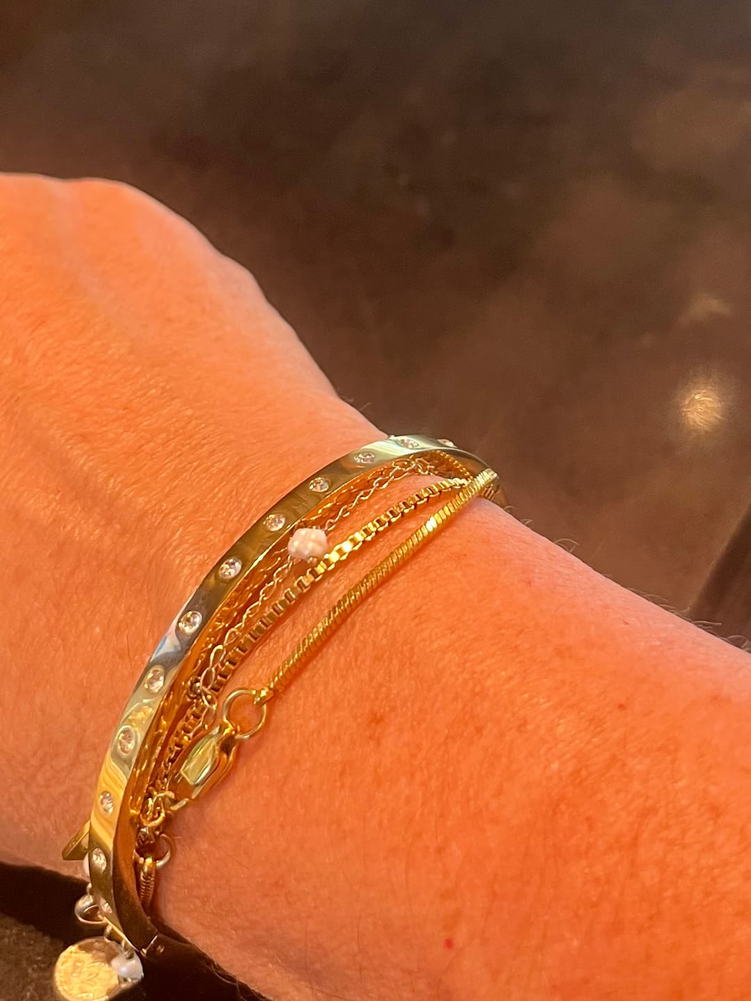 Customer photo review of Eternity Bangle Slim