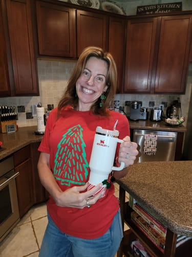 Customer photo review of Glitter & Holly Charm - Tumbler Handle Charm