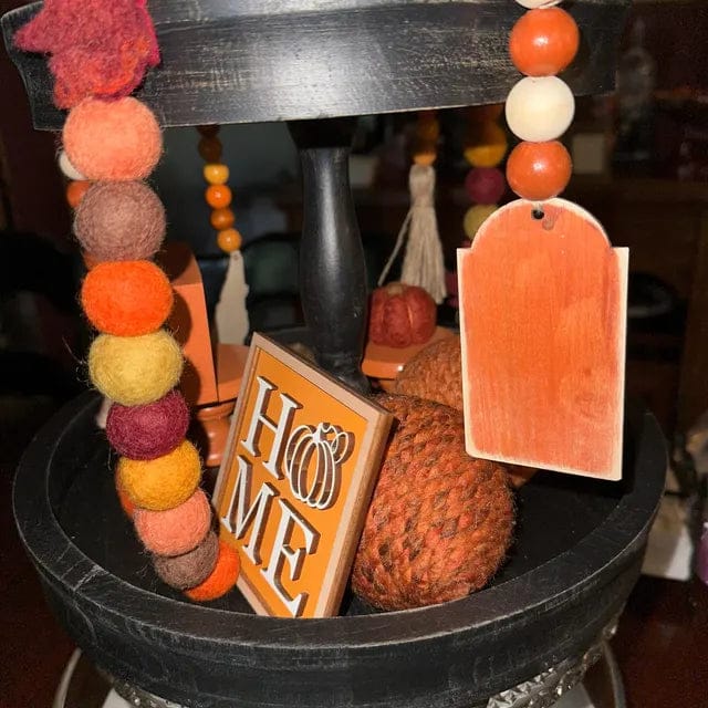 Customer photo review of Classic Fall Themed Tiered Tray Decor Bundle