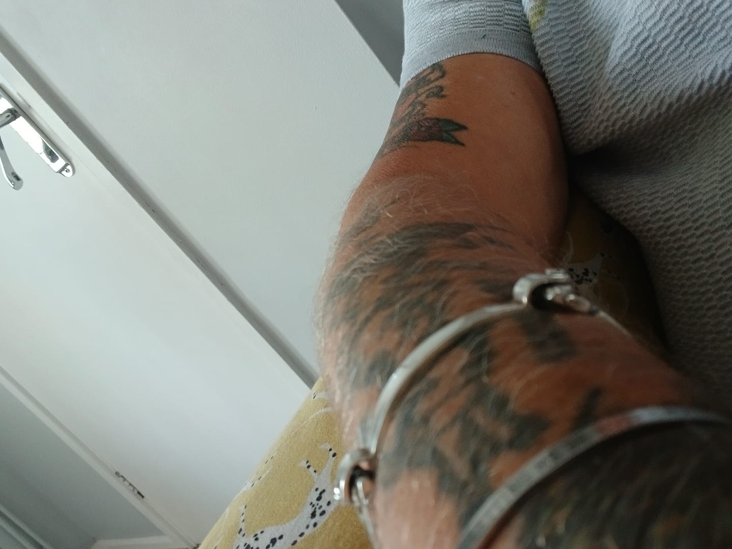 Customer photo review of Silver Personalised Cuff Bracelet