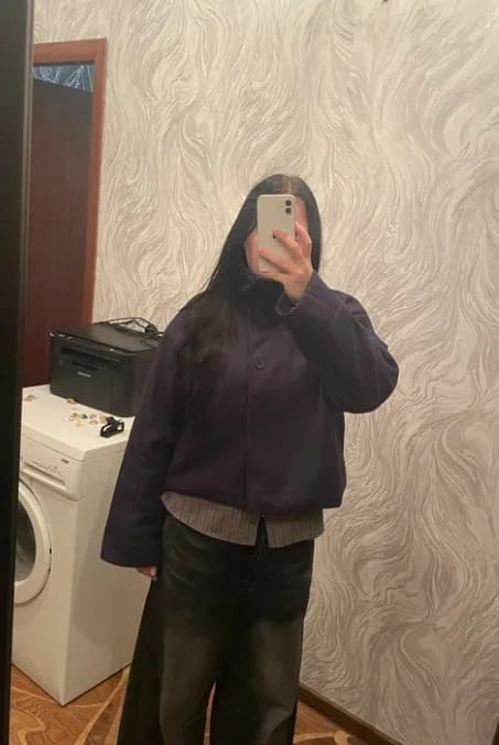 Customer photo review of Rosalia Elegant Jacket with Stand Collar