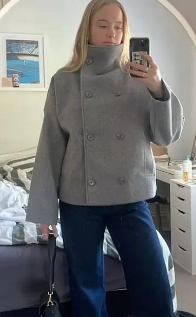 Customer photo review of Rosalia Elegant Jacket with Stand Collar