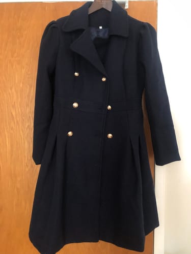 Customer photo review of 1940s Notched Collar Double-Breasted Dress Coat