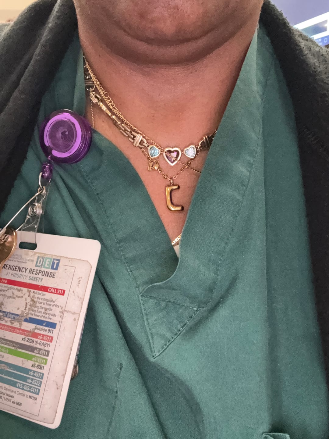 Customer photo review of Bubble Letter Initial Necklace (Bundle)
