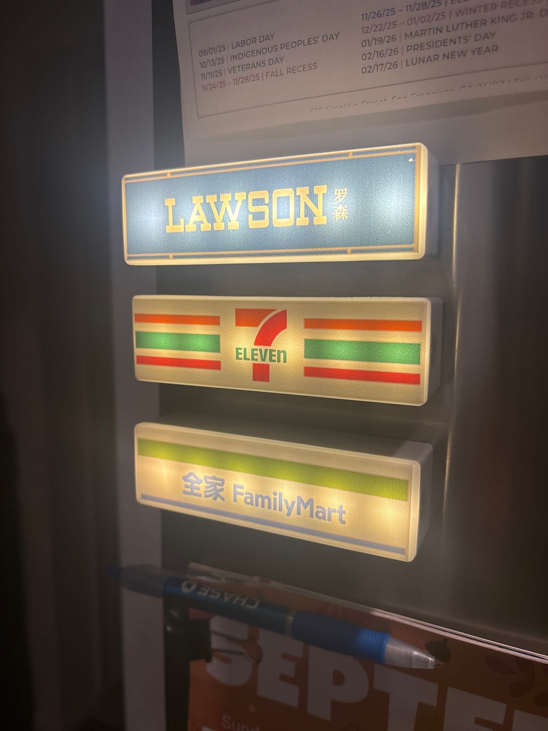 Customer photo review of Konbini LightBox Magnets