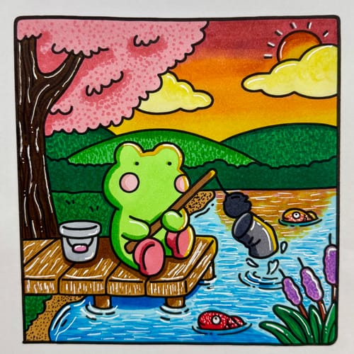 Customer photo review of Ohuhu Honolulu 320 Colors Dual Tips Alcohol Art Markers